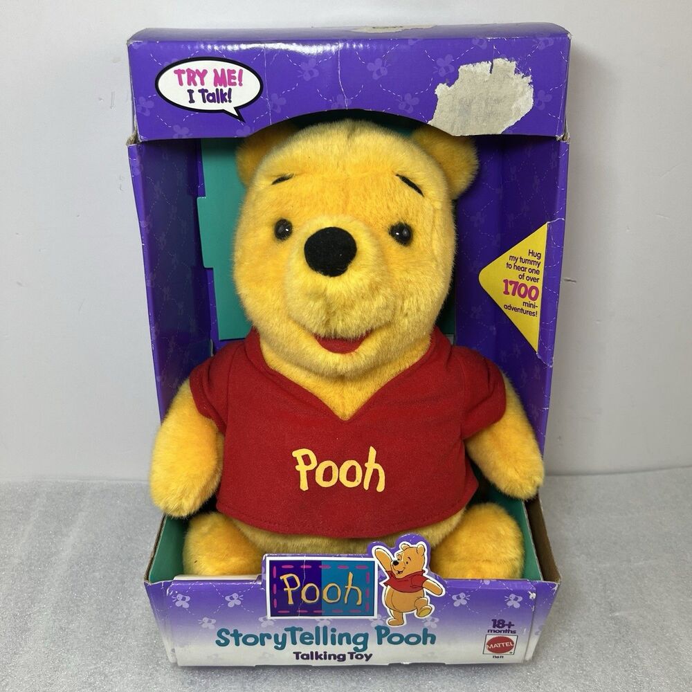 1994 Winnie The Pooh Mattel Plush Storytelling Talking Toy Vintage New In Box